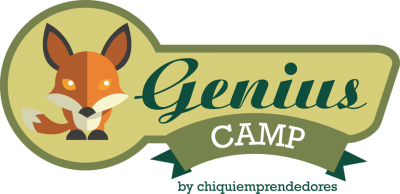 Logo Genius Camp, la escuela de verano de Chiquiemprendedores