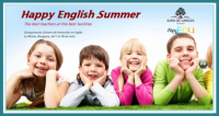 Logo Campamento urbano de inmersión en inglés Happy English Summer